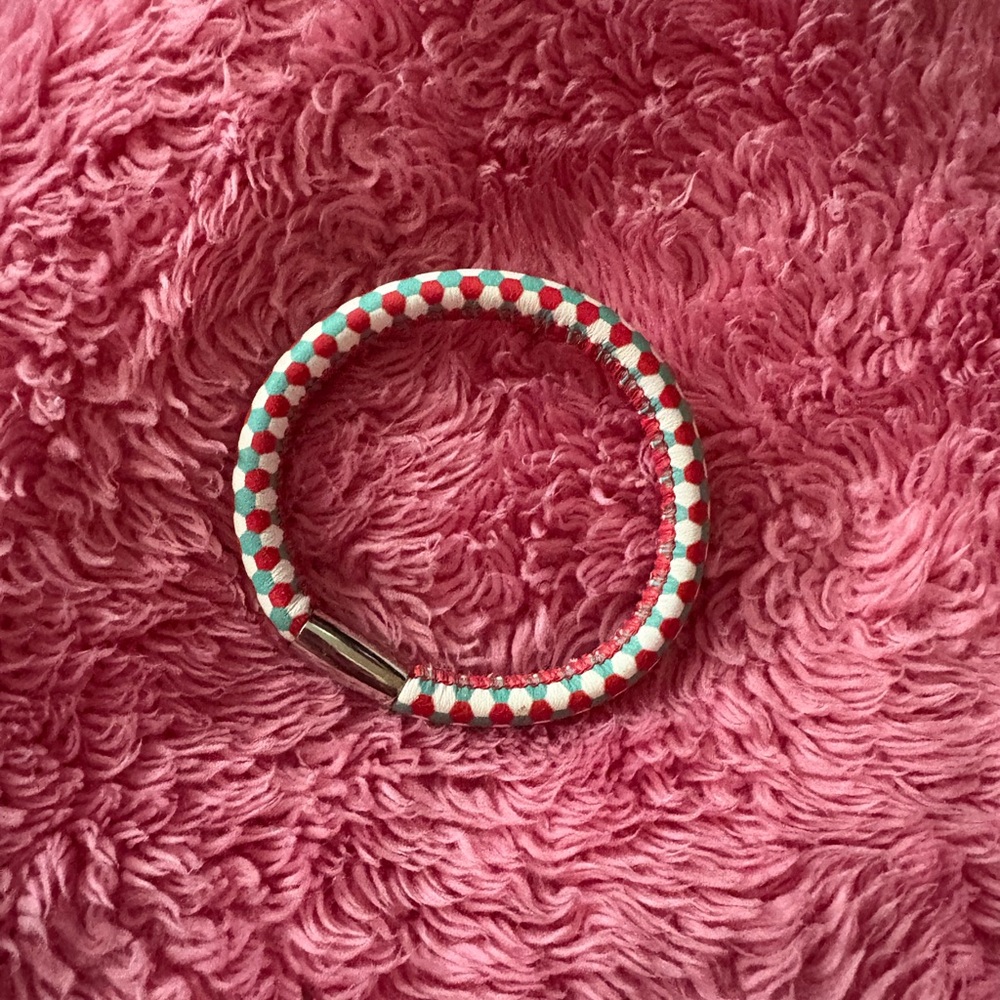 Brighton Woodstock Red, Green and White Bracelet